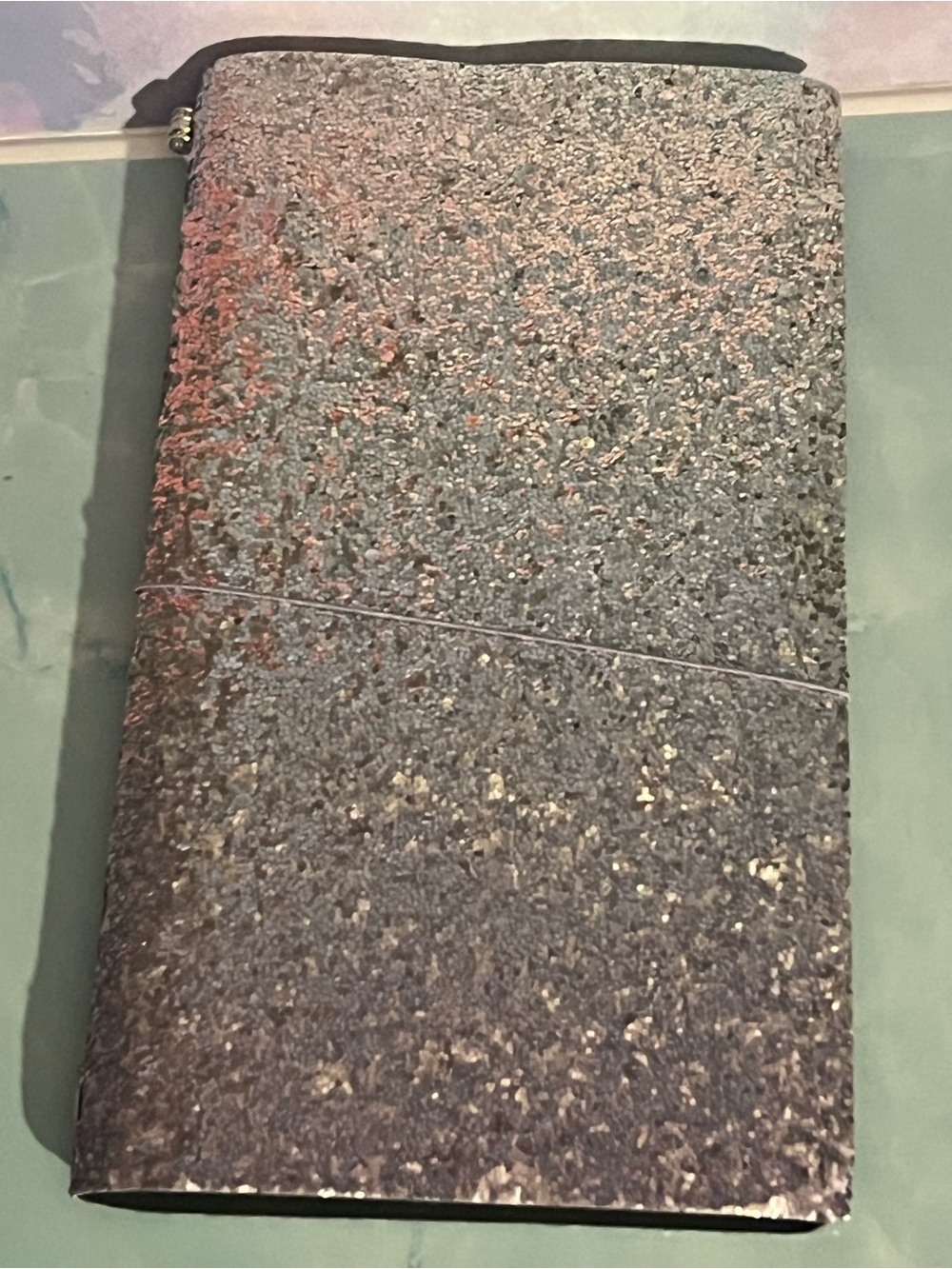 Glittery Black Travel Notebook